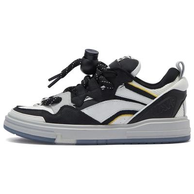 Li Ning Swag Bequeme Weiche Elastische Rutschfeste Abriebfeste Low-Top Kürbisverschluss Low-Top Brot Skate Schuhe Damen Sneaker Schwarz AECT054-3