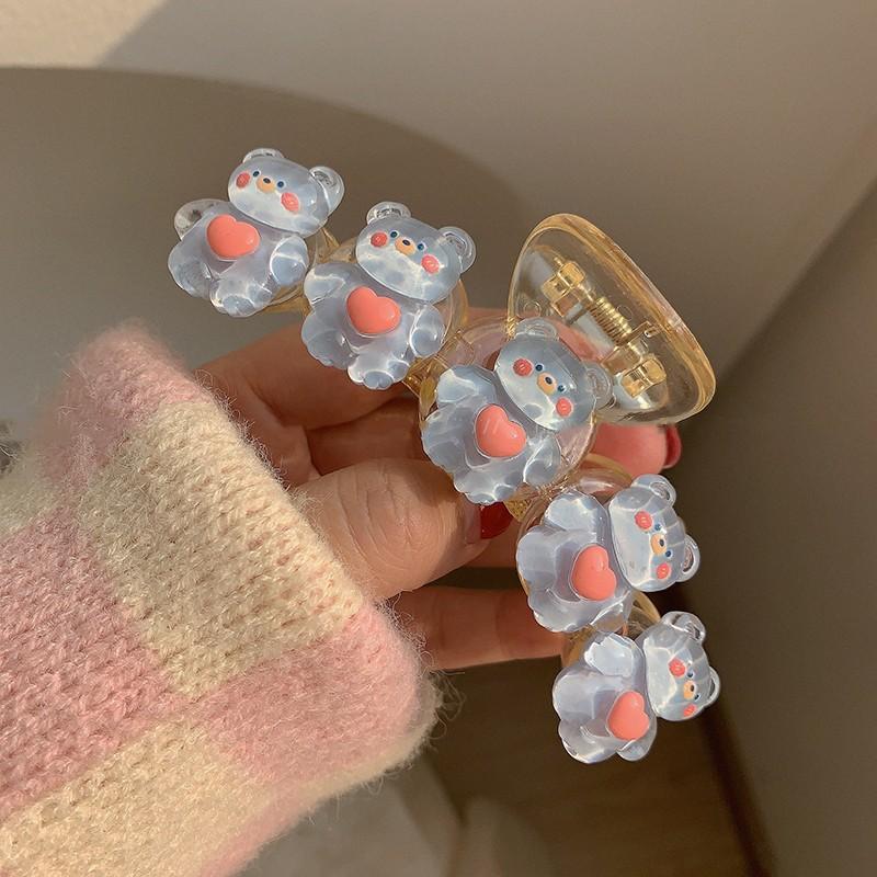 

Конфетный цвет Милая заколка для волос с животными Женская модная пластиковая большая заколка-краб для хвостика Фиксирующий артефакт Аксессуары для волос для девочек