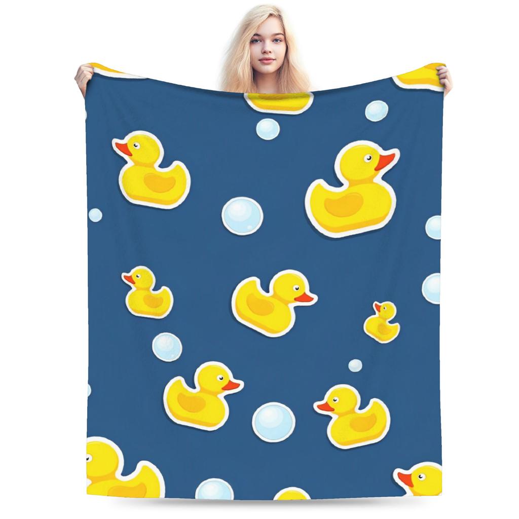 Duck Face Blankets Fleece Warm Throw Blanket For Car Sofa Couch Bed Rug