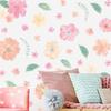 Watercolor Floral Wall Decals, Self-Adhesive Peel and Stick Wall Stickers for Girls Bedroom, Living Room, Window and Furniture Decor