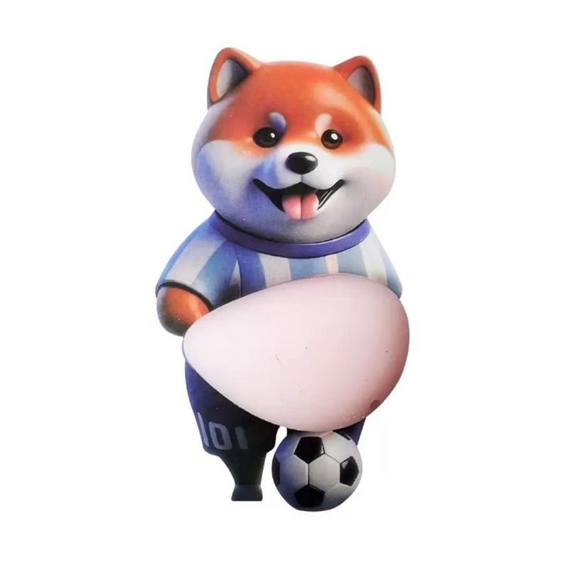 Pressure Relieving 3D Adhesive Dog Sticker Shiba Inu Design Suitable for Preventing Car Door Collisions Home Decoration