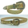 Sweet Adult Belt with Rhinestone Light Luxurious Ladies Locomotive Waistband