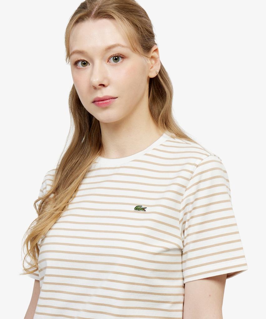 LACOSTE Women'S Striped Short Sleeve T-Shirt Tf262E-56G 02S