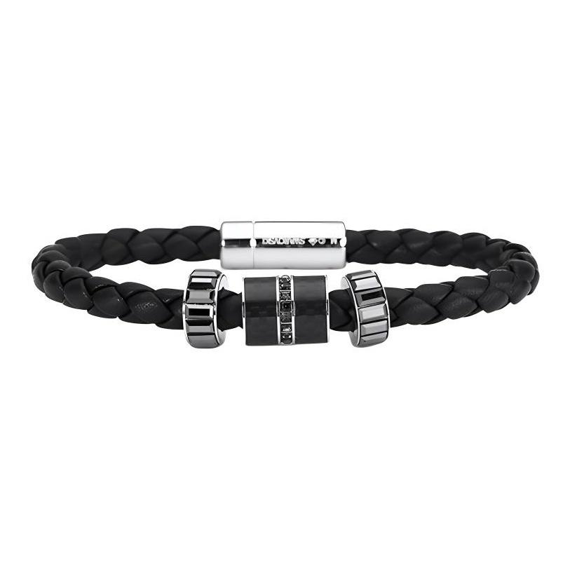 

Swarovski Woven Lucky Bead Imitation Crystal Lucky Bead Bracelet Men bracelet Black 5159648 Box+Shopping Bag,M