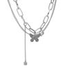 Double Layered Butterfly Hip-Hop Necklace for Women