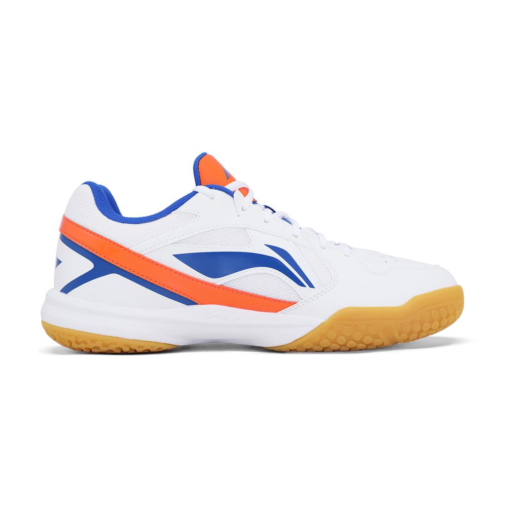 New LiNing Anti Slip Wear Resistant Mid Top Badminton Shoes Unisex Orange Colorful Blue AYTT039-3