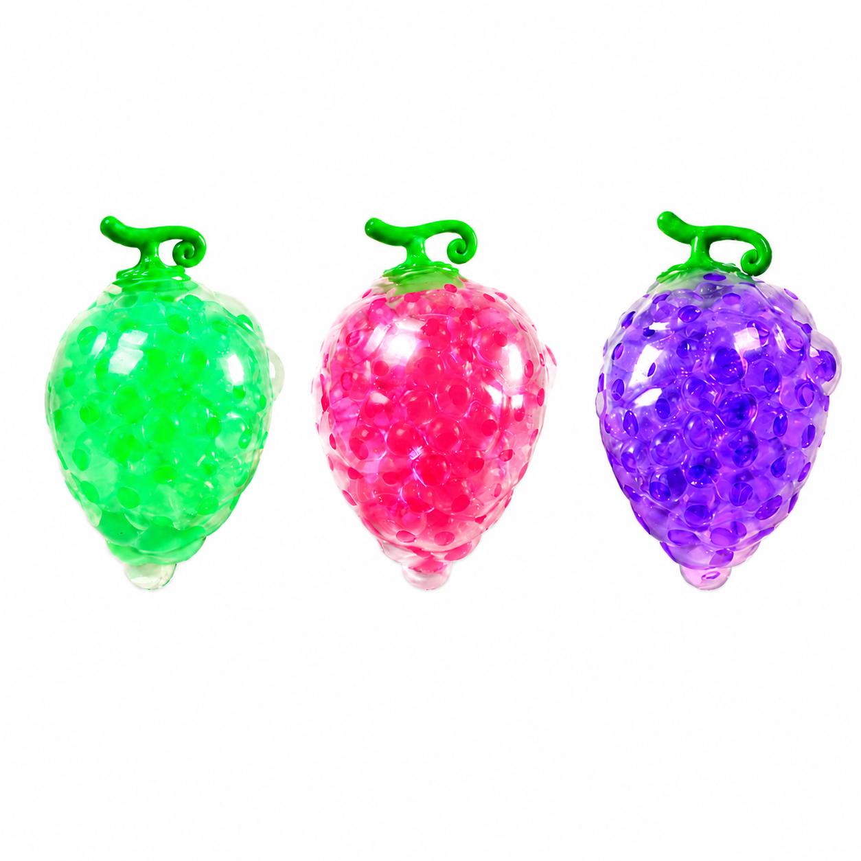 

Grape Shaped Squeeze Toy with Soft Gel Beads for Stress Relief and Hand Exercise for Home Office School Use One Size