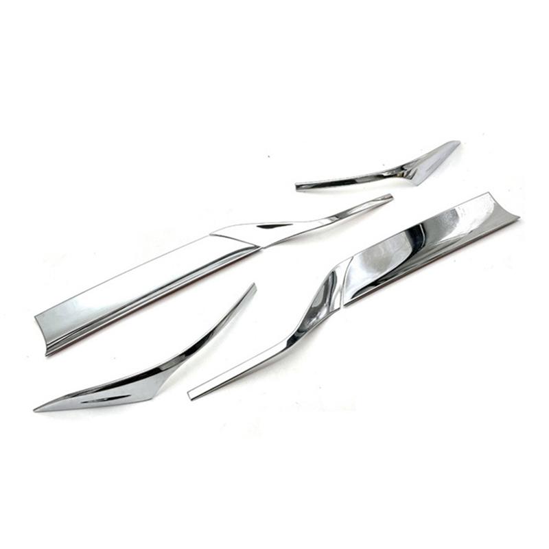 1Set Chrome Rear Tail Light Cover Trim Taillamp Lid Eyelid Eyebrow Molding Strip Silver For Honda HRV HR-V Vezel --M53K
