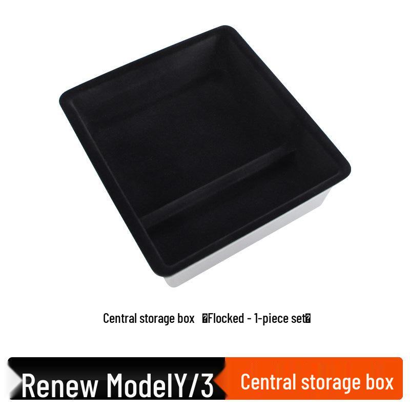 Transparent Armrest Storage Box for Tesla Model YL/Y/3 (Six-Seater)