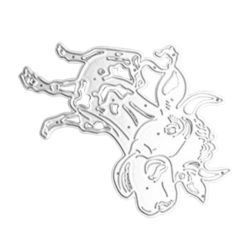 Lovely Cattle Metal Cutting Dies Handmade Crafts DIY Scrapbooking Embossing Supplies for Children Kids Girls Boys