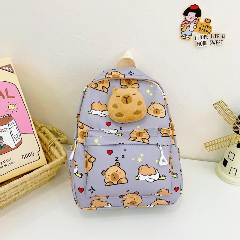 Cute Animal Print School Backpack For Kindergarten And Primary School Children