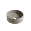 36cm Round Microcement Countertop Washbasin, Without Cabinet, Without Faucet, Grey