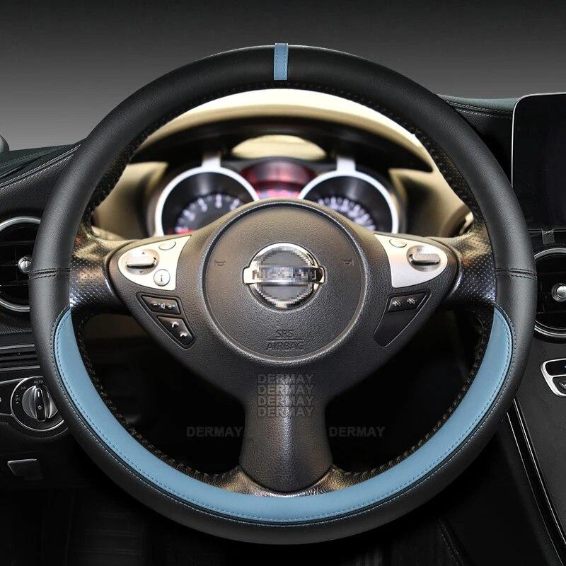 Für Nissan Juke F15 F16 2010 ~ 2023 PU Leder Auto Lenkrad Abdeckung Schnelle Lieferung Auto Zubehör