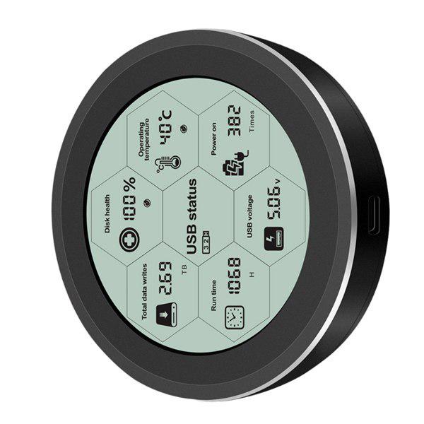 

Black Aluminum Alloy SSD Enclosure with Digital Display for 2230/2242 M.2 Drives Other