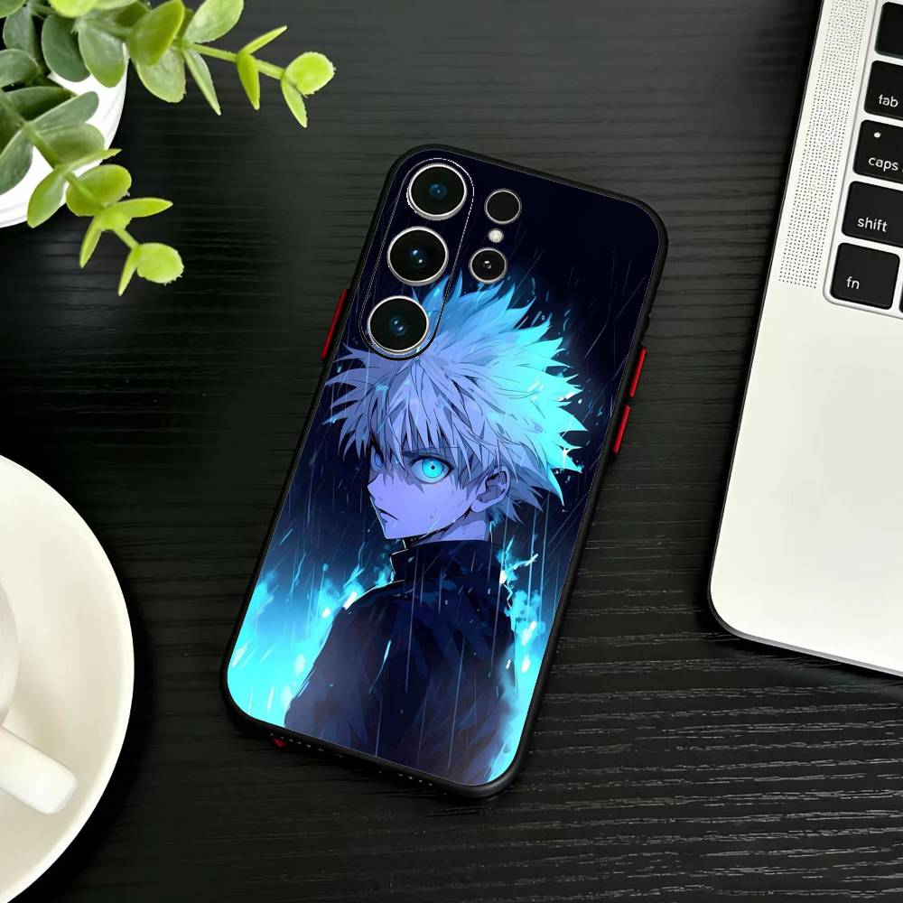 D-Killua Zoldyck H-Hunter X Hunter Phone Case For Samsung S26,S25,S24,S23,S22,S21,S20,Ultra,Plus,FE Black Soft Cover