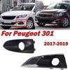 For Peugeot 301 2017 2018 2019 Auto Exterior Accessories Front Fog Lamp Chrome Bezel Daytime Running Light Car Fog Light Grille