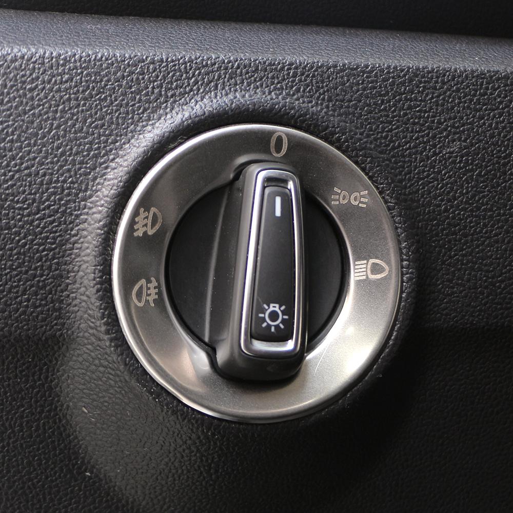 Car Head Light Lamp Switch Button Panel Frame Sticker Cover Trim for Volkswagen VW T-roc Troc 2017 - 2025 Accessories