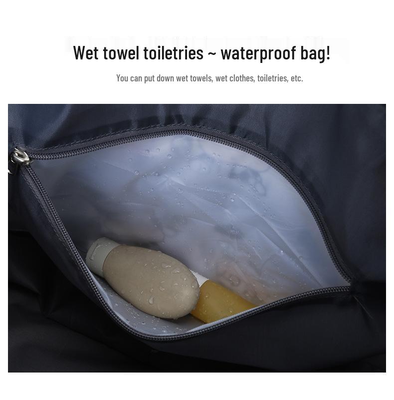 Expandable Cartoon Print Travel Bag: Large Capacity for Pregnant Women, Wet/Dry Separation, Ideal for Gym and Handheld Use
