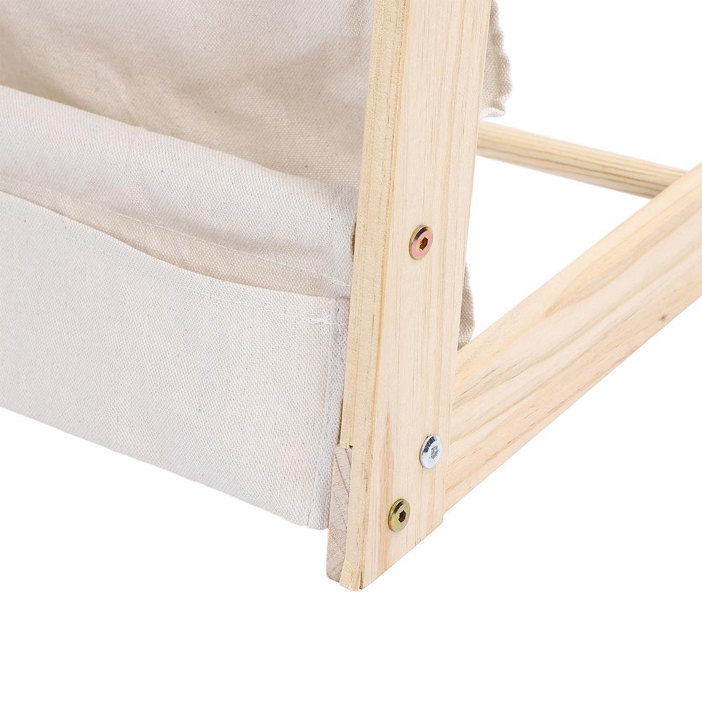FDIT Standing Children\'s Book School Wooden Book Shelf, Baby Rding Rack & Storage Shelf for Ages 3+, Safe Pine & Cotton  , Space Saving Nursery