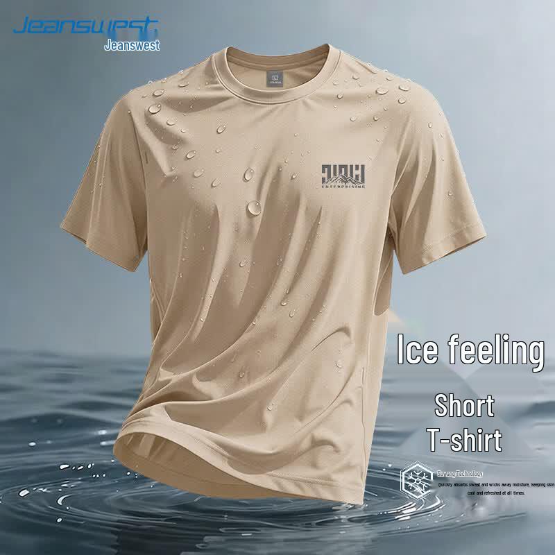 

Jeanswest Men s Cooling Ice Silk Short-Sleeve T-Shirt L