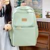 Women Solid Color Backpack Large Capacity Student Schoolbag Computer Backpack