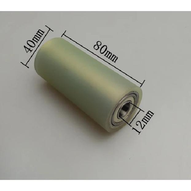 Polyurethane Rubber Wheel, Unpowered Roller, Double-bearing