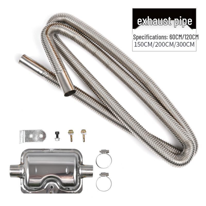 

Спиральная выхлопная труба из нержавеющей стали для дизельного нагревателя - Утолщенный трансграничный аксессуар для парковочного нагревателя 200CM Exhaust Pipe with Silencer