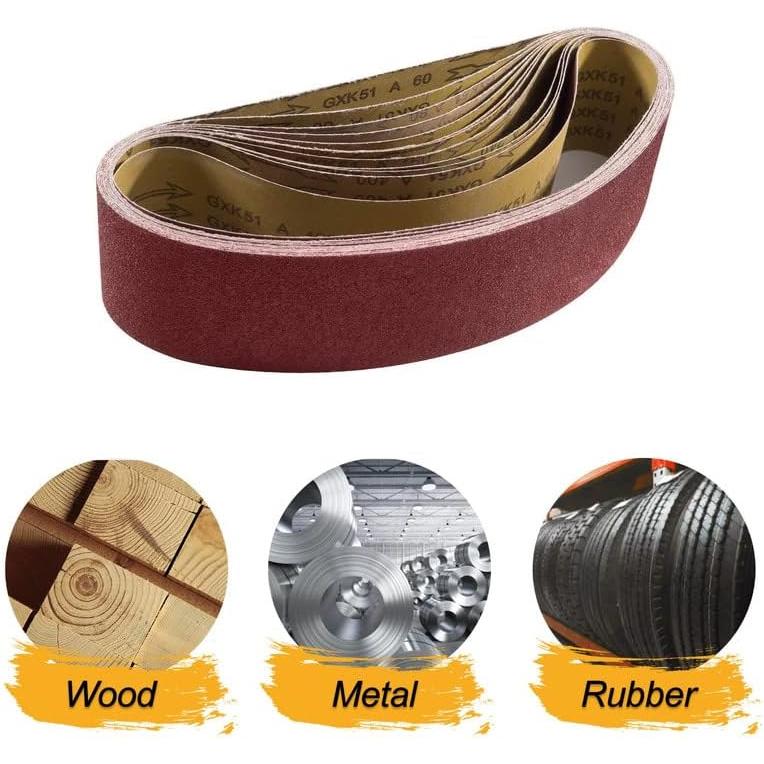 DE Warehouse 24H Shipping Free Delivery 5PCS Aluminum Oxide Sanding Belts 4*36-Inch Sanding Belt 320,400 Grits Abrasive Tools