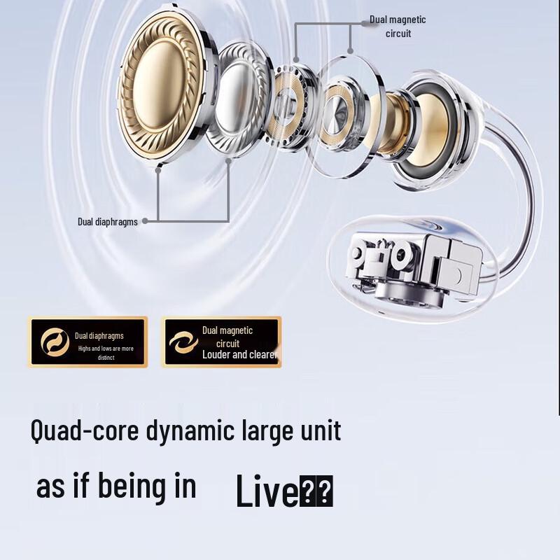 Jinyun I2 AI True Wireless Bone Conduction Ear Clip Bluetooth Earphones