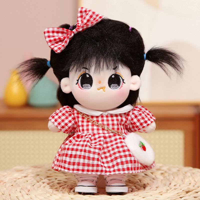 20cm Cotton Doll Plush Doll Girl Celebrity Doll Gift for Girls with Clothes and Bags