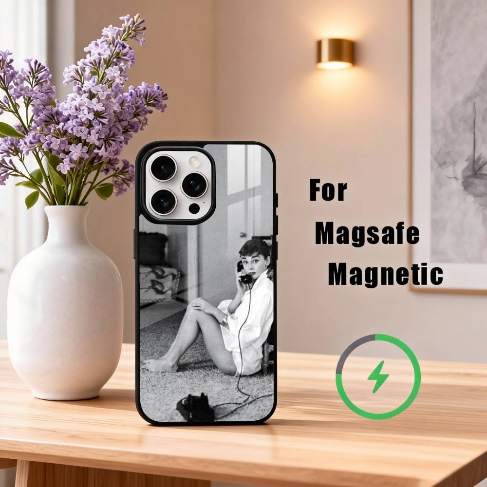 A-Actress A-Audrey Hepburn Phone Case For iPhone17,16,15,14,13,12,11 Plus,Pro Max Magnetic For Magsafe Wireless Charging