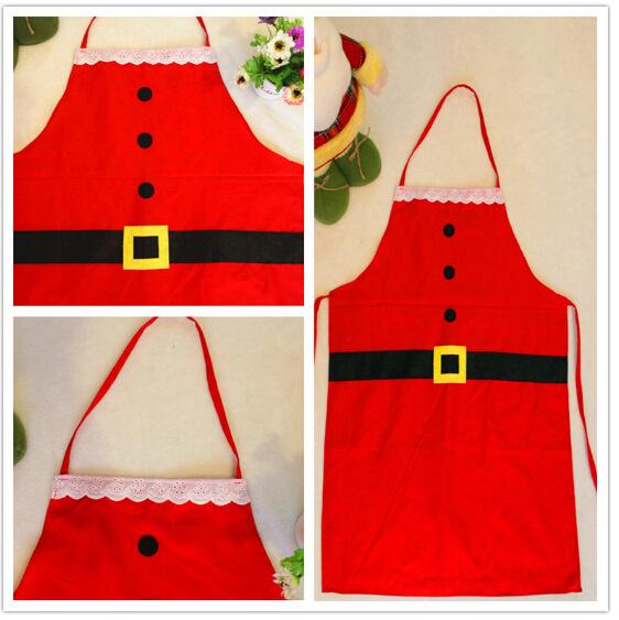 Christmas Apron Father Christmas Apron Men's and Women's Home Kitchen Cooking Baking Greaseproof Apron Christmas Decoration
