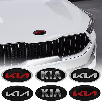 1Pcs Original Car Front Radiator Grille Badge Logo Sticker For Rio Picanto Sportage Niro Morning Ceed ProCeed Optima Seltos