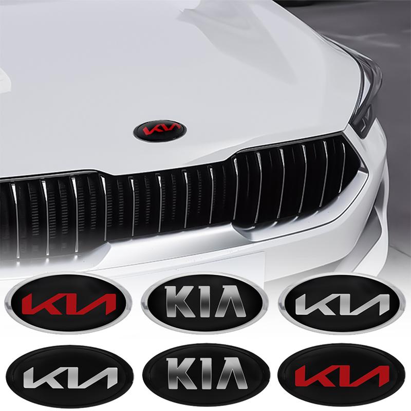 AABJD1 1 Stück Original Auto Front Kühlergrill Emblem Logo Aufkleber für Kia Rio Picanto Sportage Niro Morning Ceed ProCeed Optima Seltos
