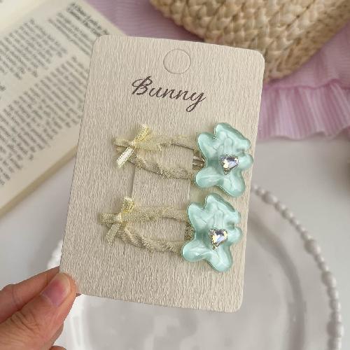 Summer Sequined Bow Flower Hairpin Sweet Children's Hair Accessories Do Not Hurt The Hair Side Bangs Hairpin Headdress Bb Clip