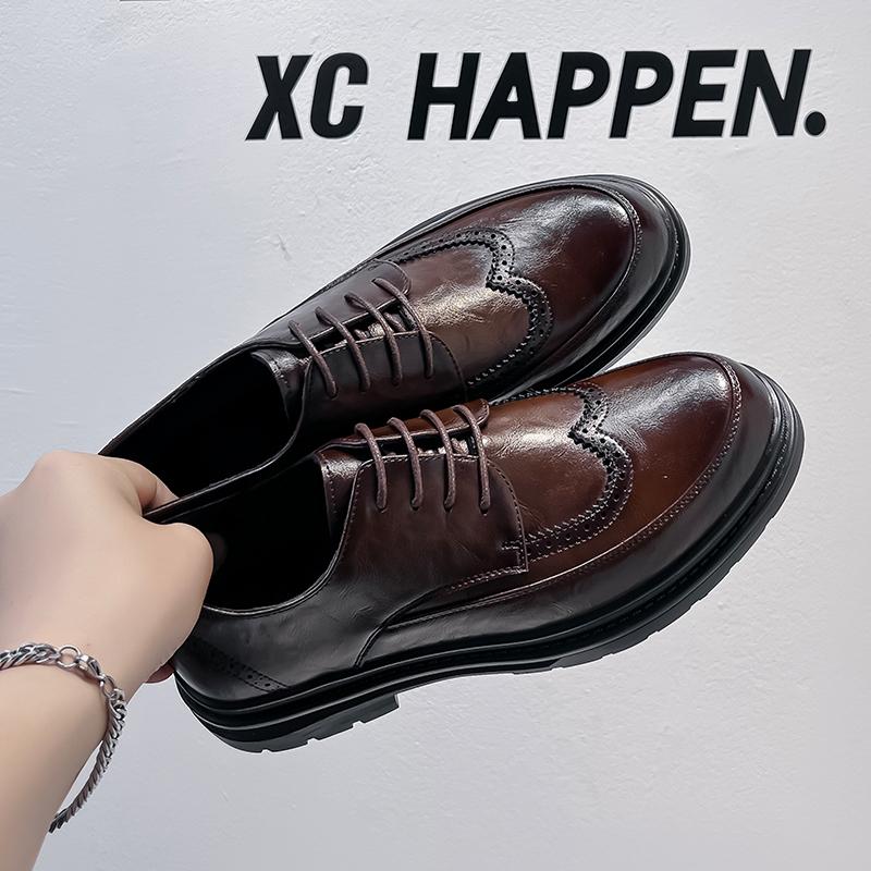 Brand Luxury Men Genuine Leather Shoes Black Wedding Bride For Formal Party Dress Italian Men Shoes Casual Soft Casual Shoes