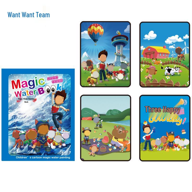 Children's Reusable Magic Water Painting Book: Educational Drawing & Coloring Set