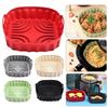 Reusable Air Fryer Accessories Silicone Tray Mat Grill Pizza Oven Baking Trays Pan Mat Chicken Basket Mat Air Fryer Silicone Pot
