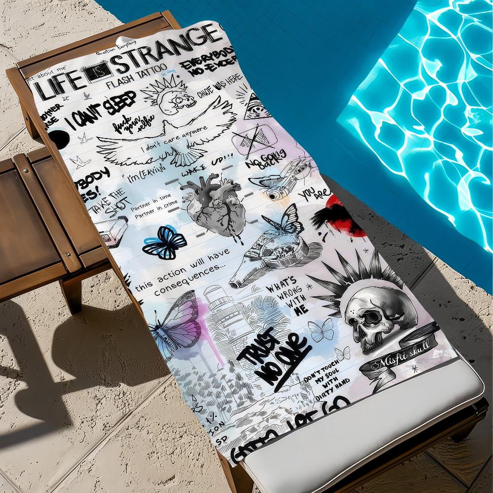

classic game fun art cool l-life is strange Towel soft Beach Towels Trip swim Pool bathing Towel Gym Spa home Decor Gift Holiday W30*H60(CM)