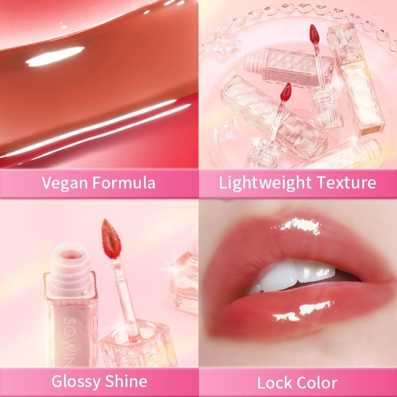 SOWIN - Glass Glow Lasting Lip Gloss - 4 Colors