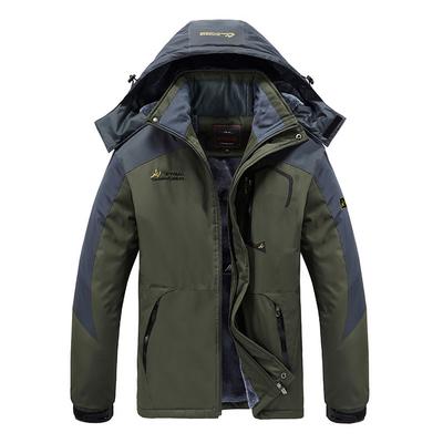 New Autumn and Winter Men's Clothing Jacket, Piled, Thickened and Fattened, Enlarged Size, Warm, Windproof and Waterproof Clothing