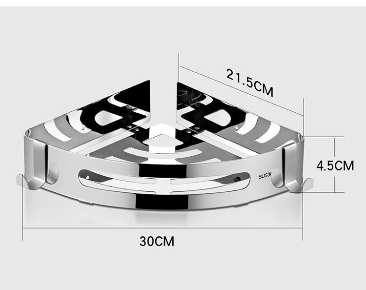 High Quality Bathroom Shelf Wall-mounted Stainless Steel Corner Shelf for Bathroom