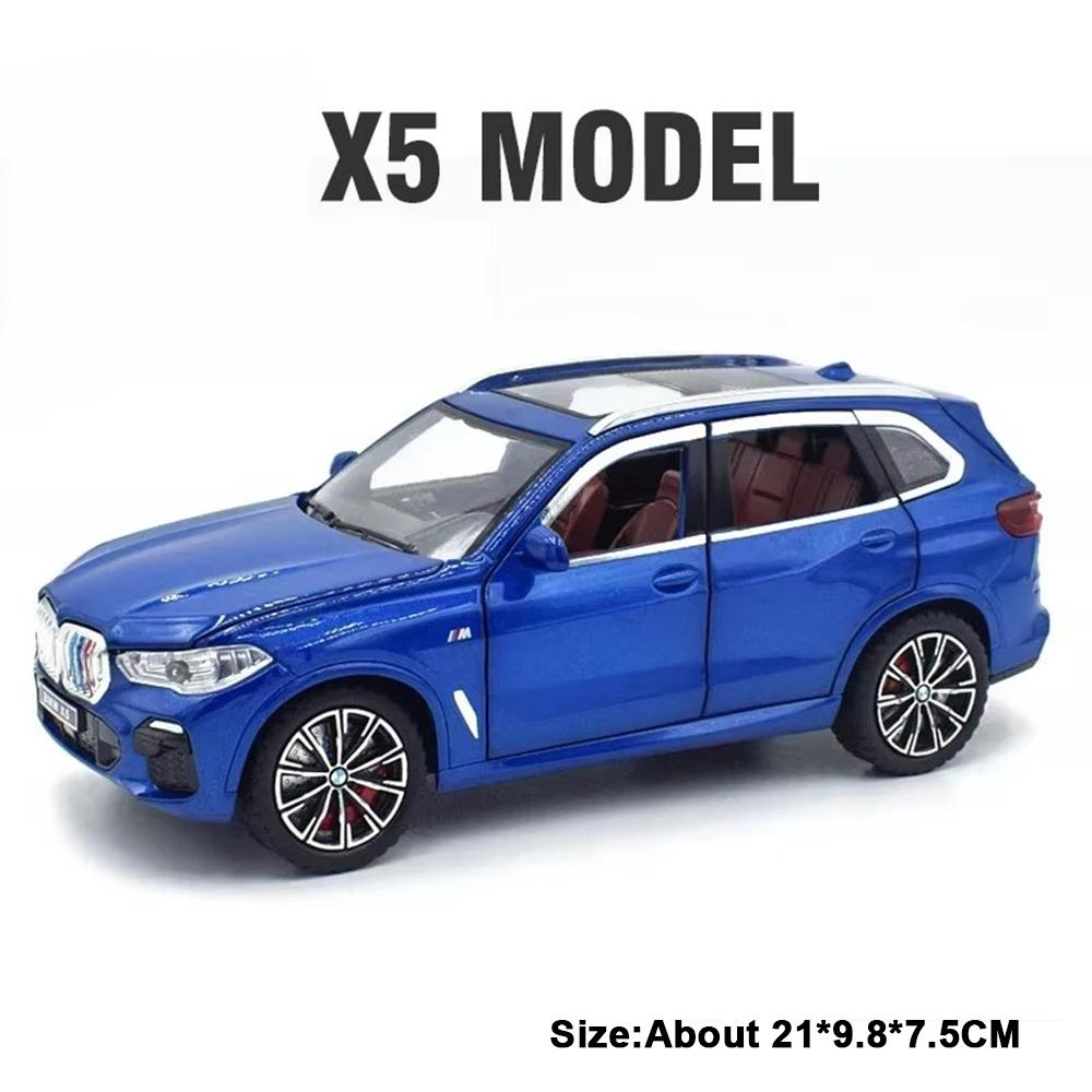 1:24 Scale 325LI X5 Model Car Toy Music Light Shock Absorption High Simulation Cars Models Alloy Diecast Toys for Kids Gifts