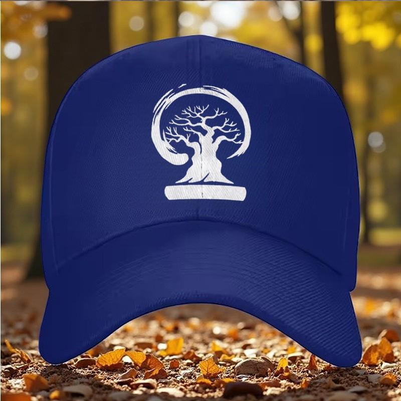 Tree Badge Baseball Cap Unisex Snapback Adjustable Polyester Casual Outdoor Sun Hat