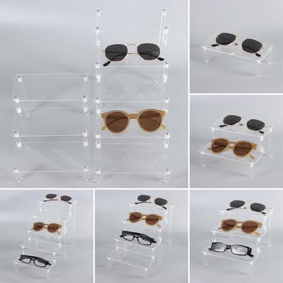 Multifunctional Acrylic Sun Glasses Display Shelf Multi Layers Durable Glasses Storage Rack Clear Collectibles Display Holder