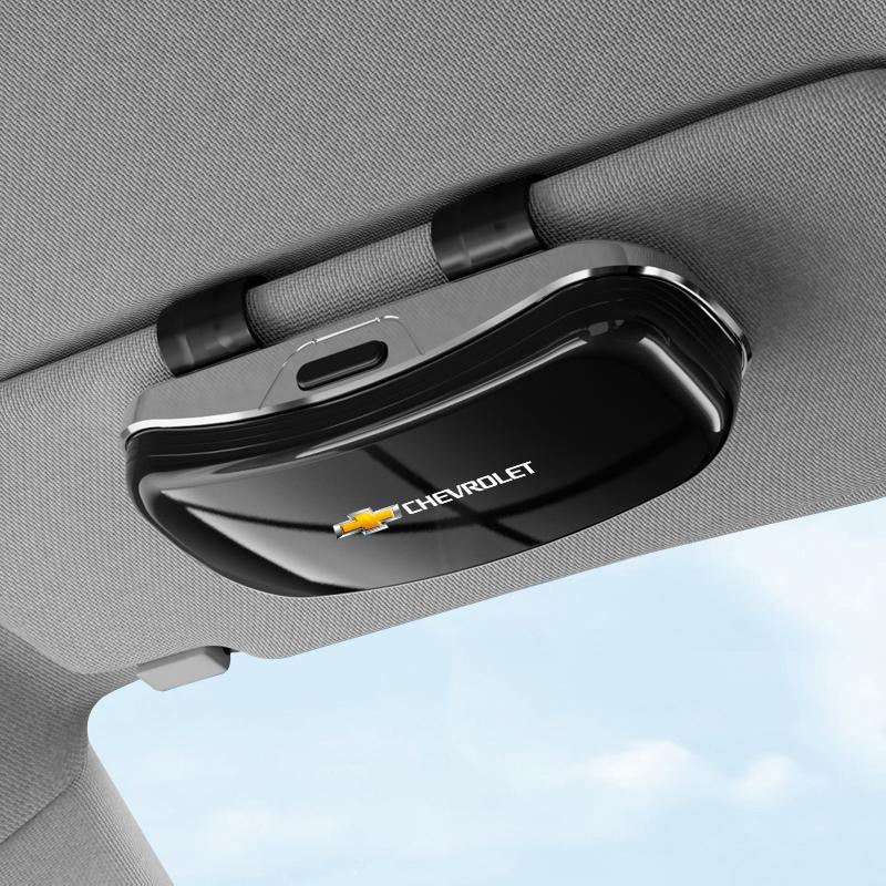 

Car Glasses Clip Sunglasses Box Genesis Sun Visor Eyeglasses Card Ticket Holder For Chevrolet CRUZE Spark Captiva Epica SS Onix чёрный