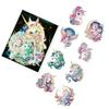 30 Magic Unicorn Pet Stickers Bronzing Laser Transparent Decorative Glass Cartoon Stickers