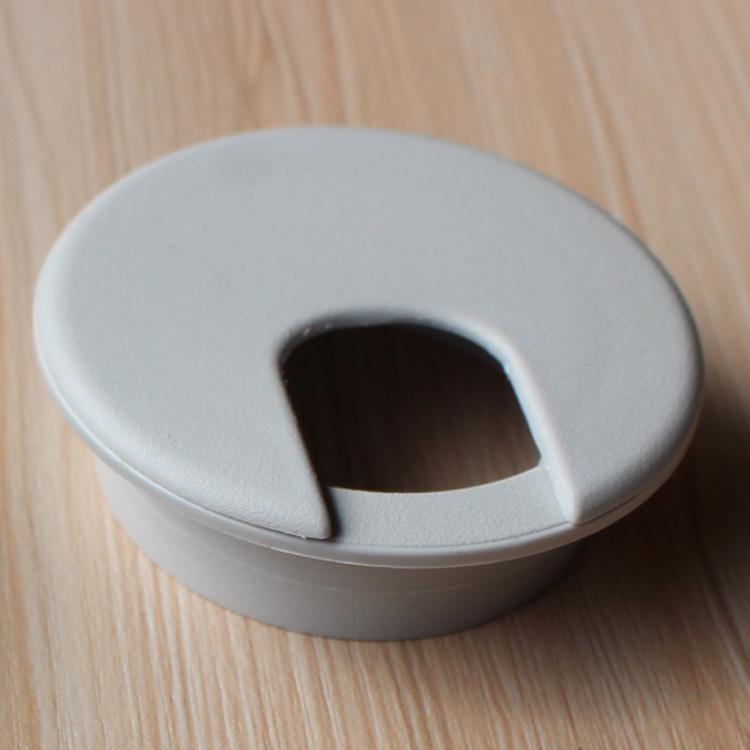 Round Plastic Cable Box for Desk Accessories - Cable Grommet for Office and Computer Desk Organization