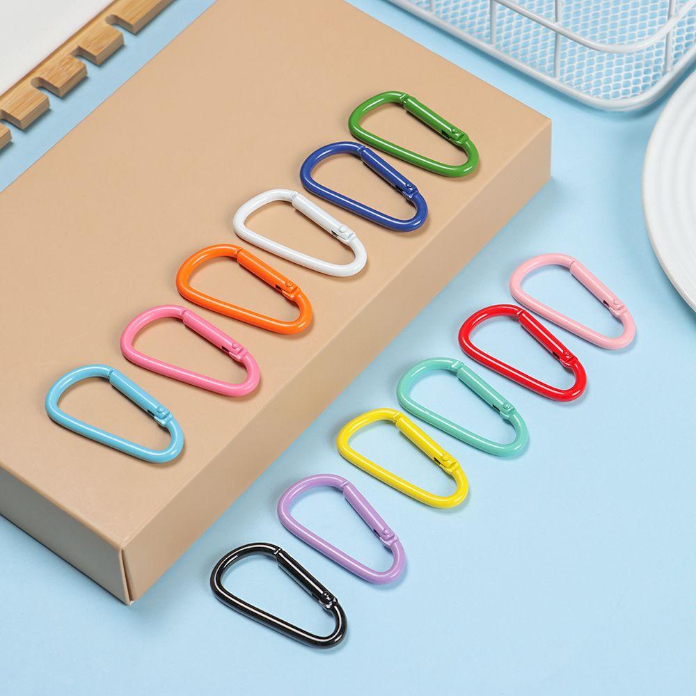 New Safety Multicolor Aluminium Buckle Keychain Alloy Carabiner Camping Hiking Hook Climbing Button