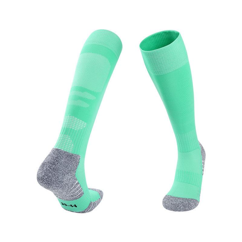 Cross-Border Mid-Calf Non-Slip Football Training Socks for Adults and Children, Thickened Towel Bottom.